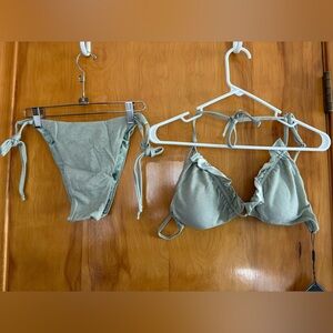 Zaful Light Green Bikini Set